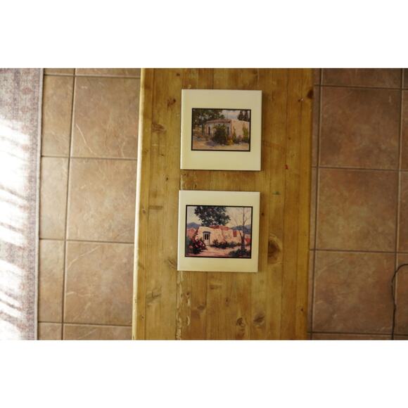 Original Paintings set of 2- Carolyn Lankford- Adobe style exterior - Picture 3 of 8